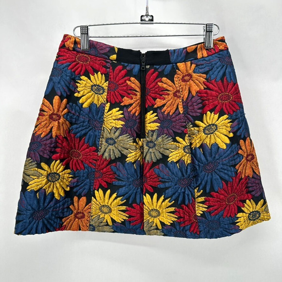 Alice + Olivia Loran Floral Jacquard Mini Skirt Sz 4 ASO Taylor Swift Boho Glam - Picture 3 of 12